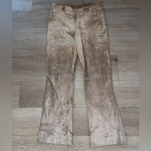 Vintage Gucci Beige Suede Pants